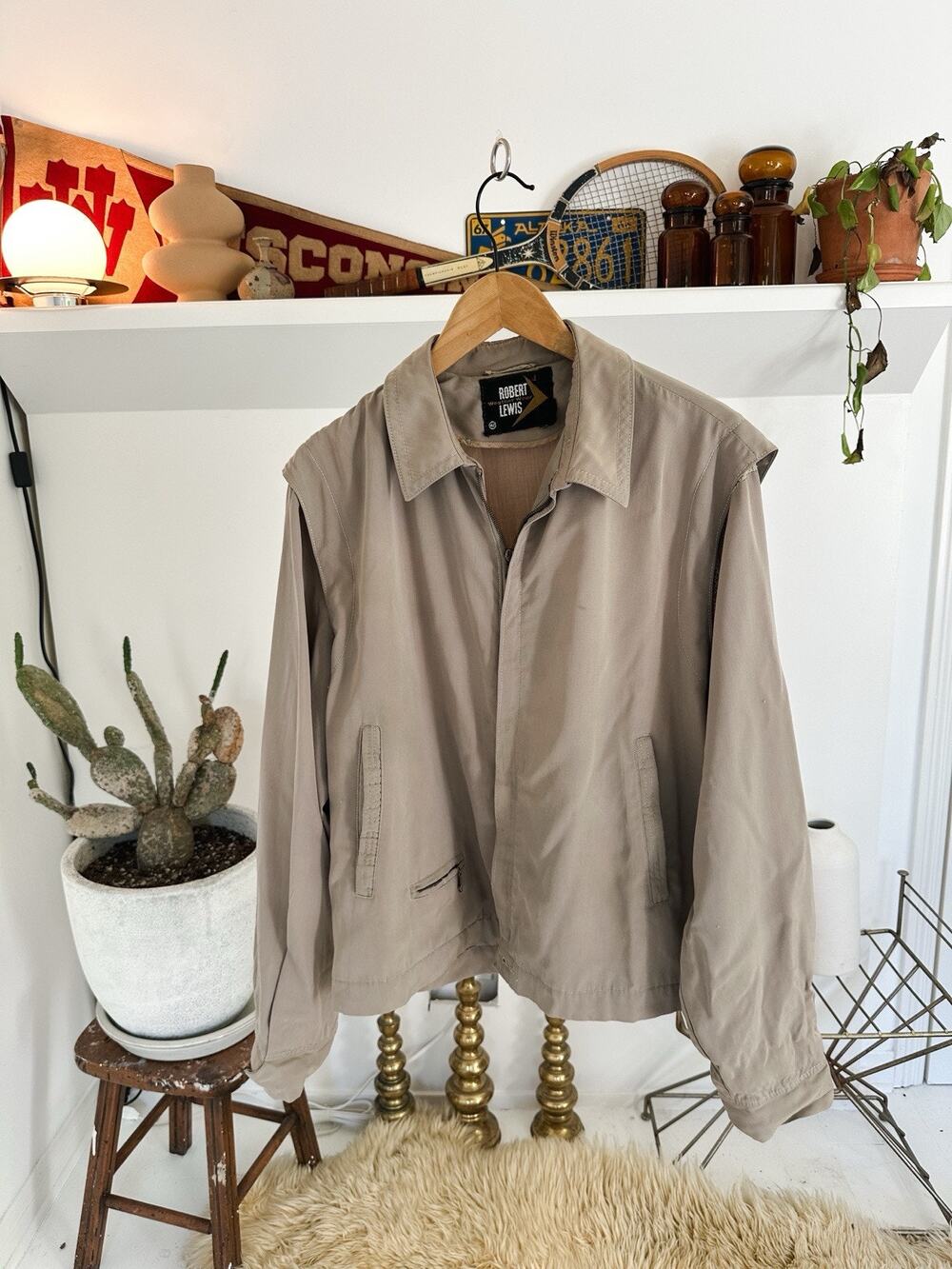 Vintage 60s Robert Lewis Weather Wear Bomber Jacket size 42